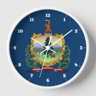 VERMONT STATE FLAG CLOCK