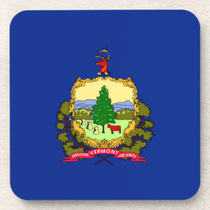 Vermont State Flag Design Decor Coaster