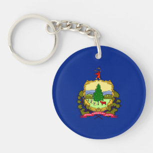 Vermont State Flag Design Key Ring