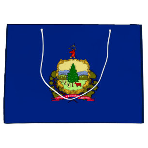 Vermont State Flag Design Large Gift Bag
