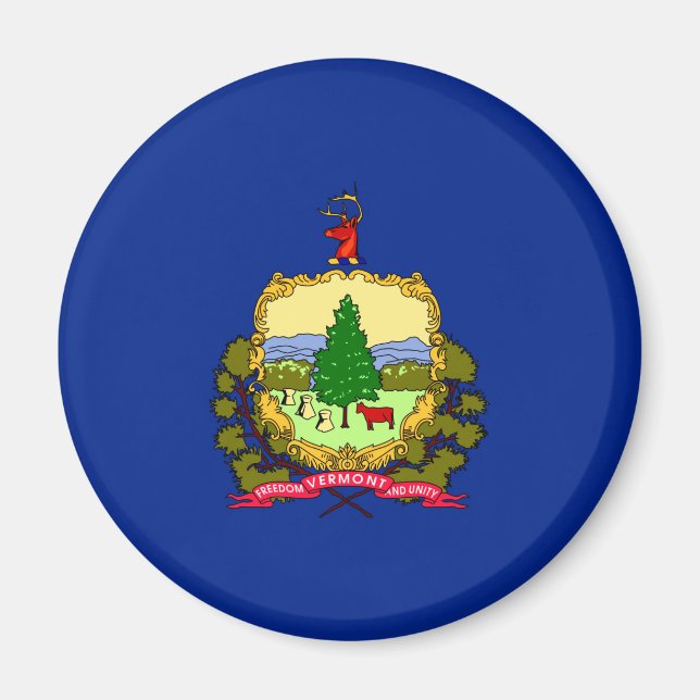 Vermont State Flag Design Magnet (Front)