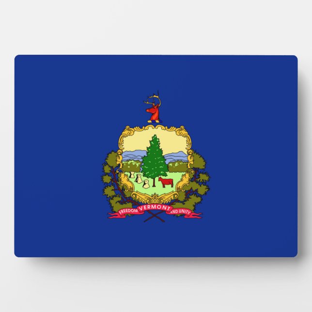 Vermont State Flag Design Plaque (Front)