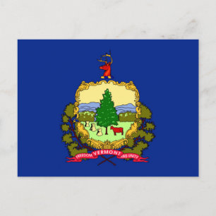 Vermont State Flag Design Postcard