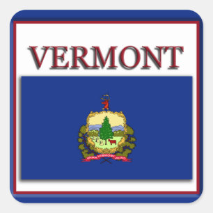 Vermont  State Flag Design Sticker