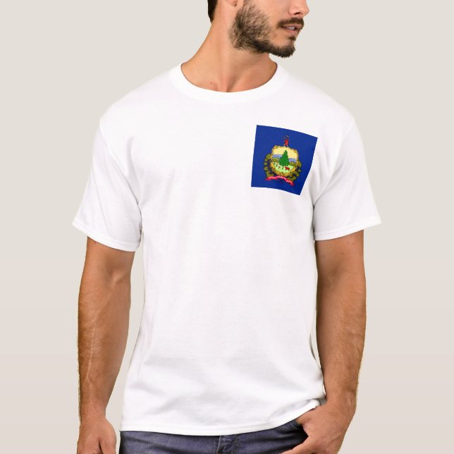 Vermont State Flag Design T-Shirt (Front)