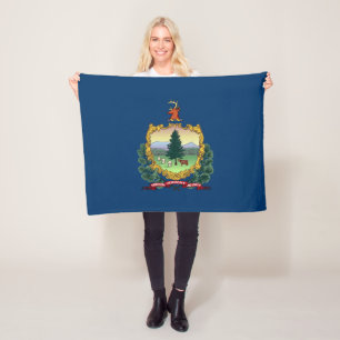 Vermont State Flag Fleece Blanket