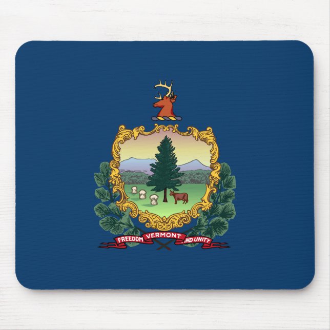 Vermont State Flag Mouse Mat (Front)