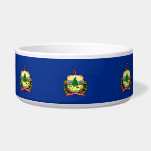 Vermont State Flag Pet Bowl