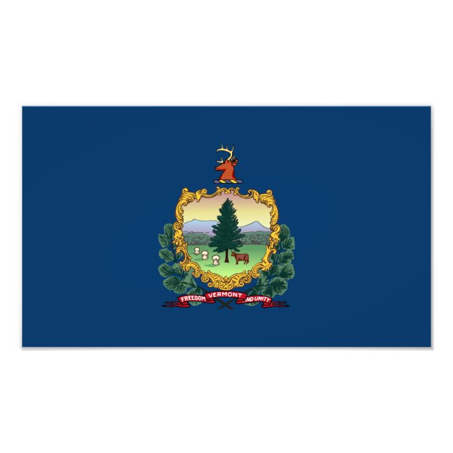 Vermont State Flag Photo Print (Front)