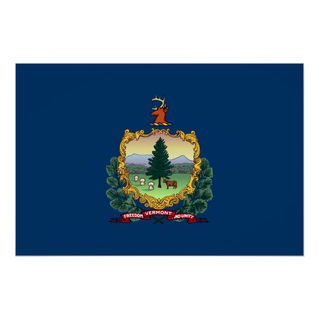 Vermont State Flag Poster (Front)
