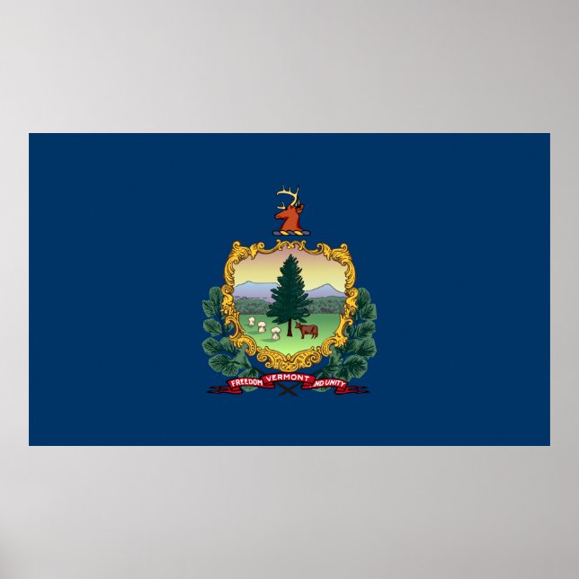 Vermont state flag poster (Front)