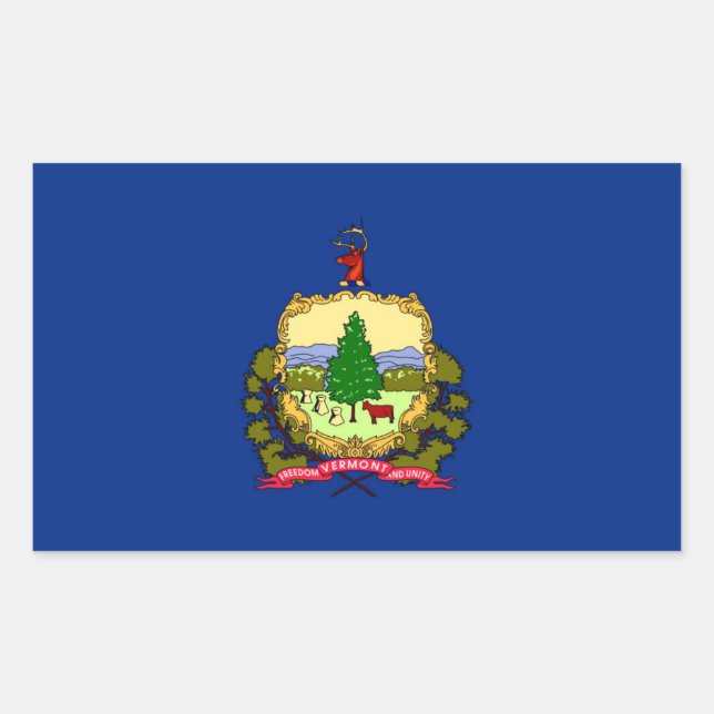 Vermont State flag Rectangular Sticker (Front)
