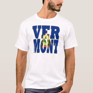 Vermont state flag text T-Shirt