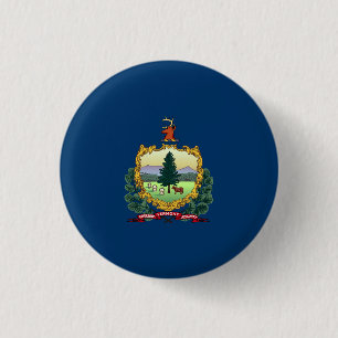 Vermont State Flag USA 3 Cm Round Badge