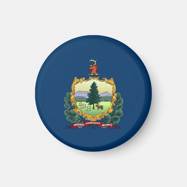 Vermont State Flag USA Magnet (Front)