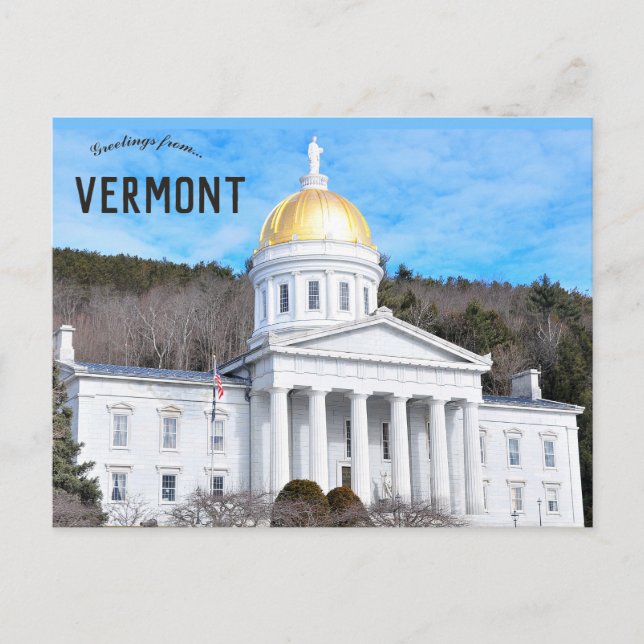 Vermont State House in Montpelier Vermont Postcard (Front)