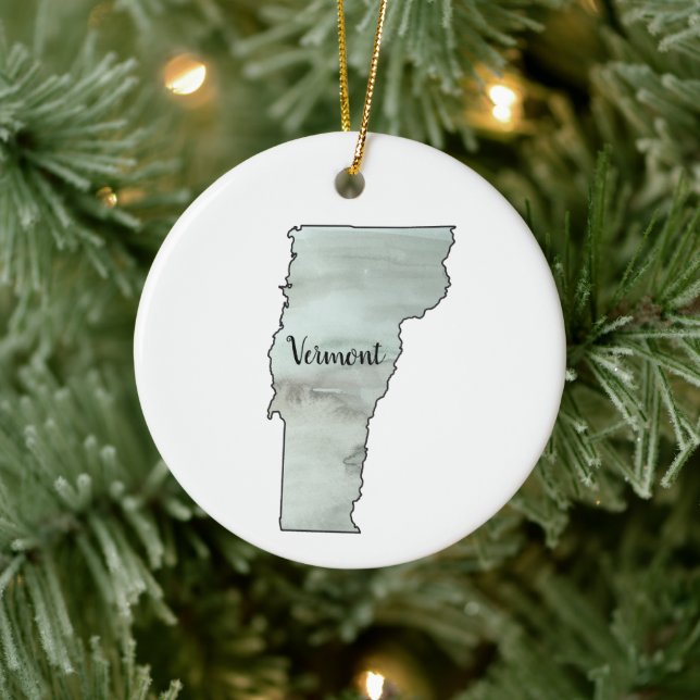 Vermont State Illustration Painting Ceramic Tree Decoration (Tree)