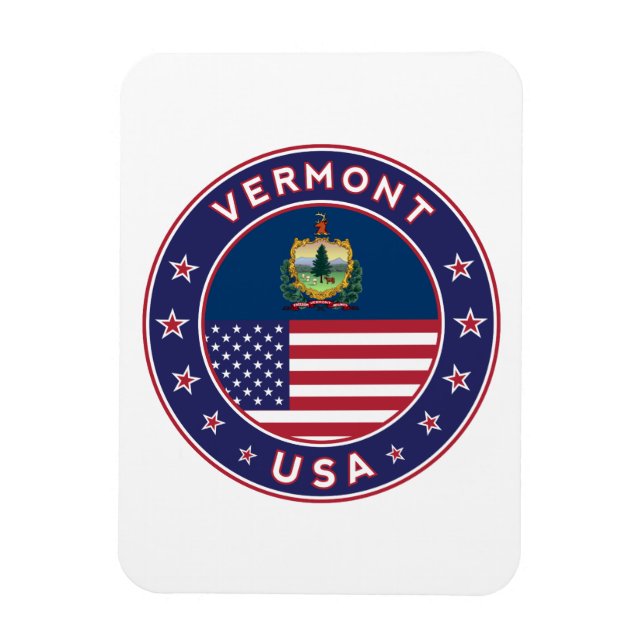 Vermont sticker, phone case, tote bag, wall clock magnet (Vertical)