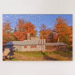 Vermont Sugar House Poster Jigsaw Puzzle