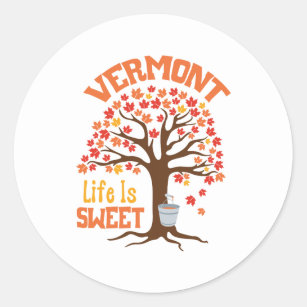 Vermont Sweet Life Classic Round Sticker