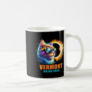 Vermont Total Solar Eclipse 2024 Cat Solar Eclipse Coffee Mug