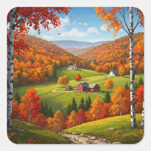 Vermont Travel Square Sticker