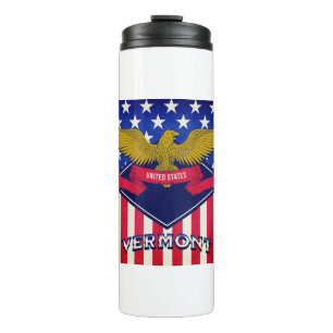 Vermont USA Flag Thermal Tumbler