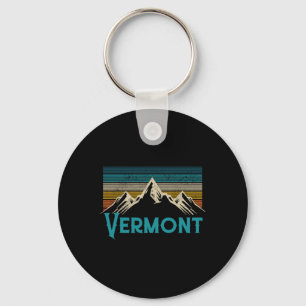 Vermont Vintage Mountains Retro Hiking Souvenir Gi Key Ring