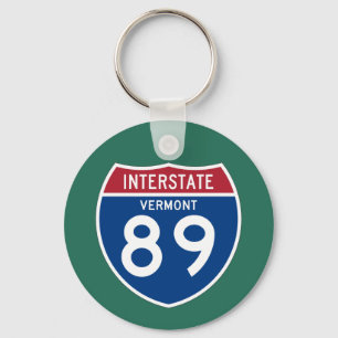 Vermont VT I-89 Interstate Highway Shield - Key Ring