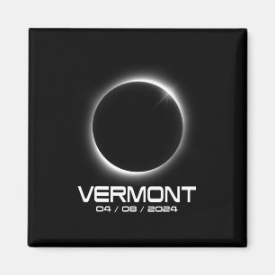 Vermont Vt Total Solar Eclipse 2024 Shirt For Men  Magnet