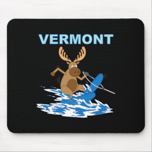 Vermont Water Skiing Moose Moose Lake Vacation Mouse Mat