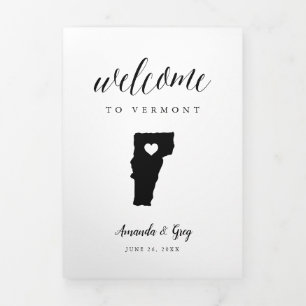 Vermont Wedding Welcome Letter & Itinerary Tri-Fold Programme