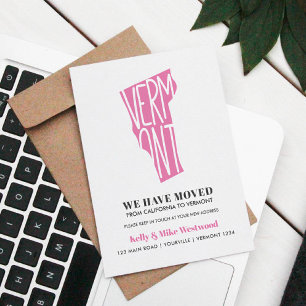 VERMONT We've moved New address New Home  Postcard