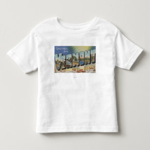 Vermont (Winter Scene) - Large Letter Scenes Toddler T-Shirt