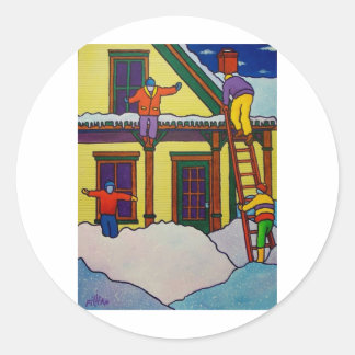 Vermont Winter Sport by Piliero Classic Round Sticker