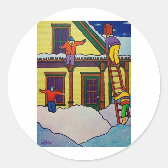 Vermont Winter Sport by Piliero Classic Round Sticker (Front)