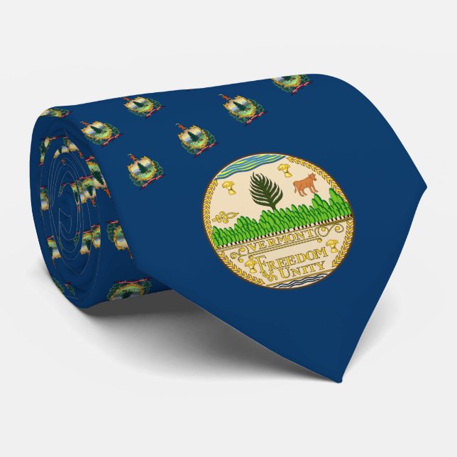 Vermonter Flag & Seal, Flag of Vermont Tie (Rolled)
