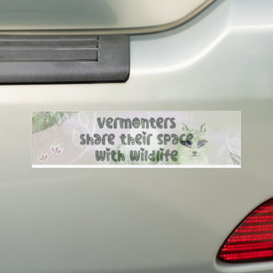 Vermonters Share Wildlife Space Bumper Sticker