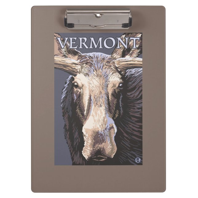 VermontMoose Up Close Clipboard (Front)