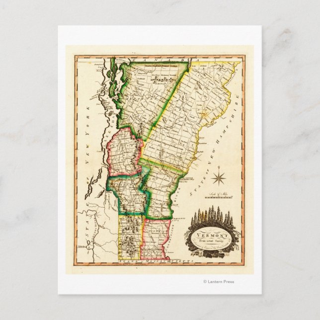 VermontPanoramic MapVermont 2 Postcard (Front)