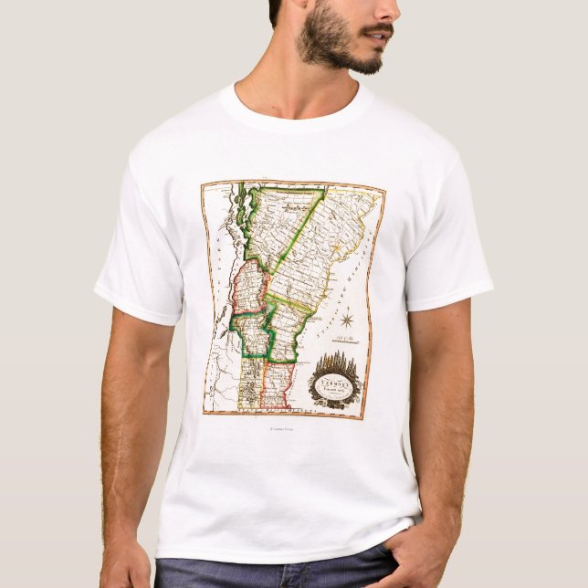 VermontPanoramic MapVermont 2 T-Shirt (Front)