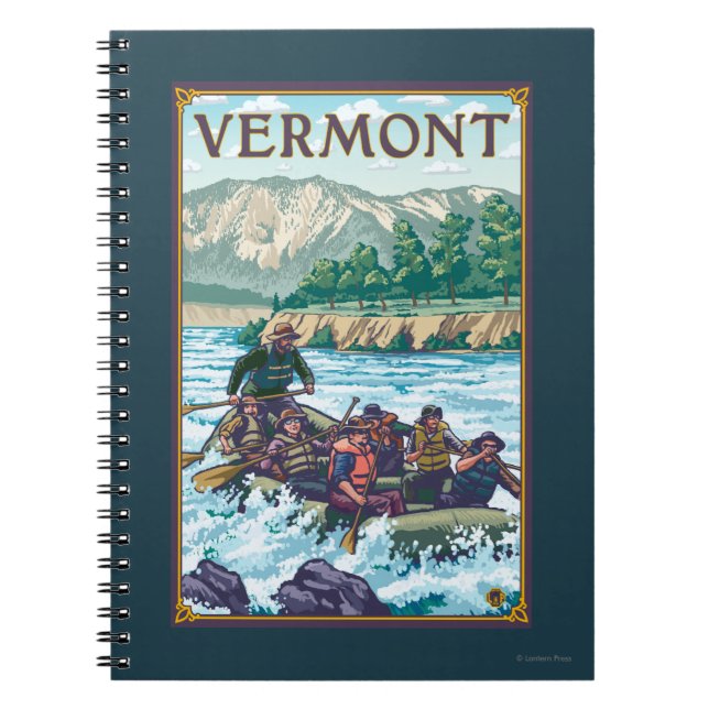 VermontRiver Rafting Scene Notebook (Front)