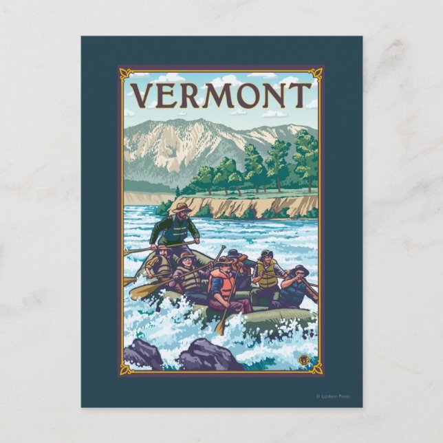 VermontRiver Rafting Scene Postcard (Front)