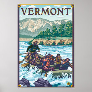 VermontRiver Rafting Scene Poster