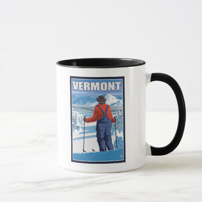 VermontSkier Admiring View Mug (Right)