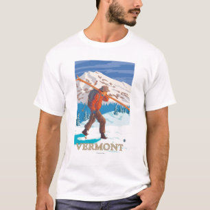 VermontSkier Carrying Skis T-Shirt