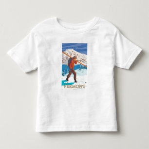 VermontSkier Carrying Skis Toddler T-Shirt