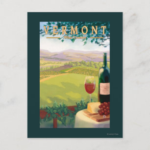 VermontWine Country Scene Postcard