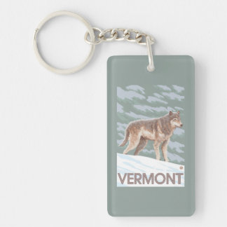 VermontWolf Scene Key Ring