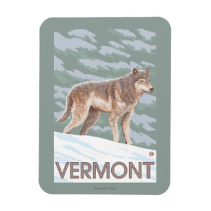VermontWolf Scene Magnet